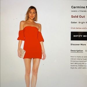 Carmine mini dress